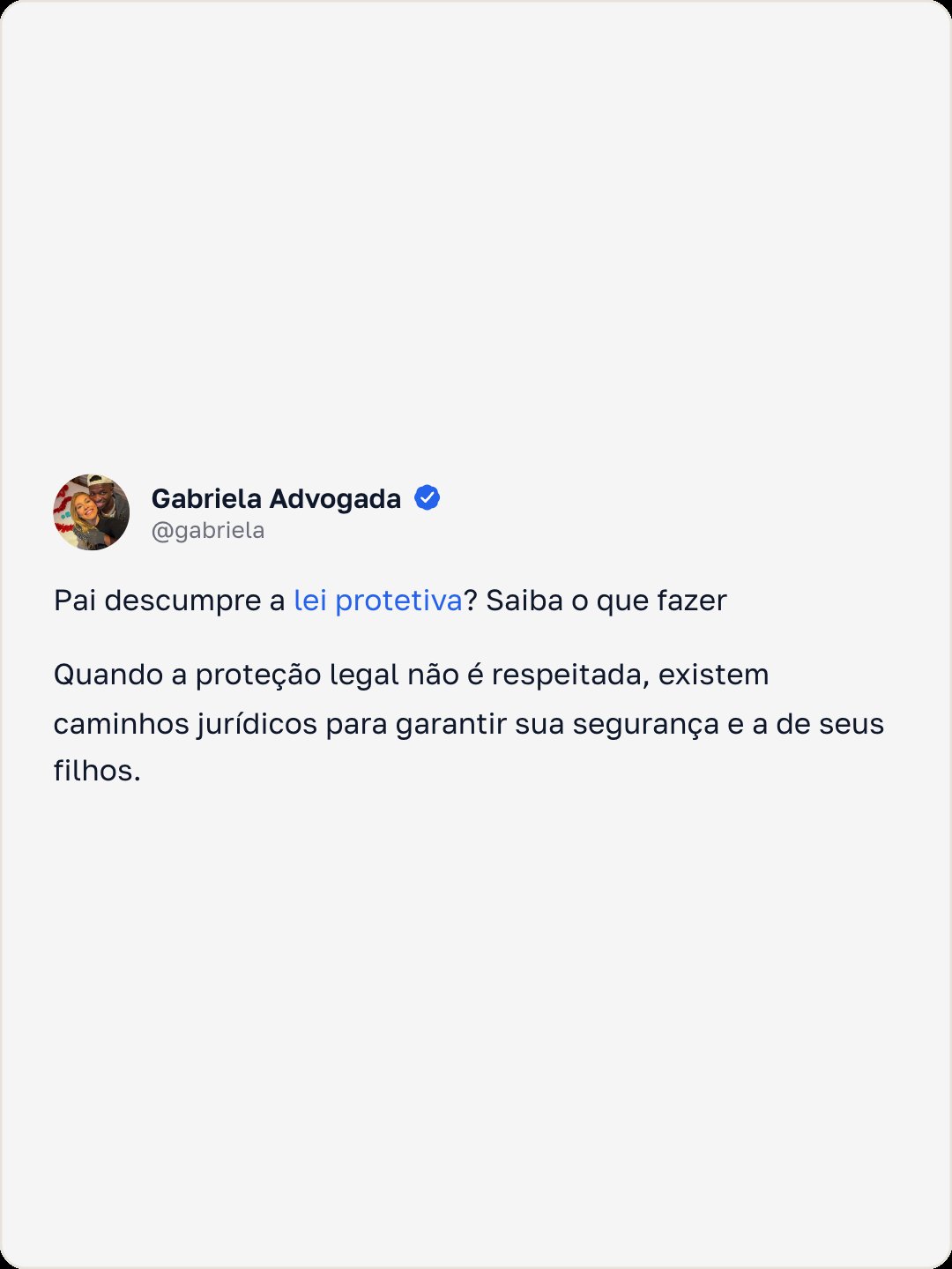 Exemplo de carrossel jurídico gerado pelo Posta Direito